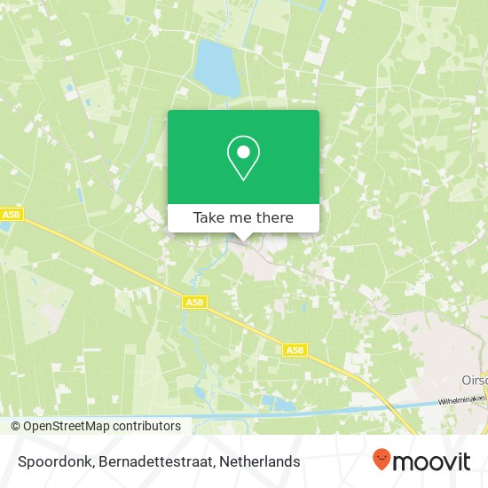 Spoordonk, Bernadettestraat map