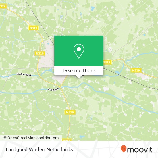 Landgoed Vorden, Vordensebosweg Karte