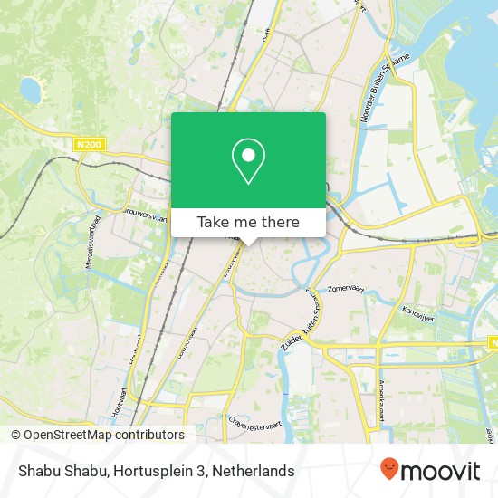 Shabu Shabu, Hortusplein 3 map