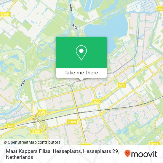 Maat Kappers Filiaal Hesseplaats, Hesseplaats 29 map