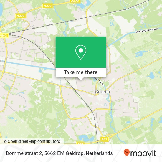 Dommelstraat 2, 5662 EM Geldrop map