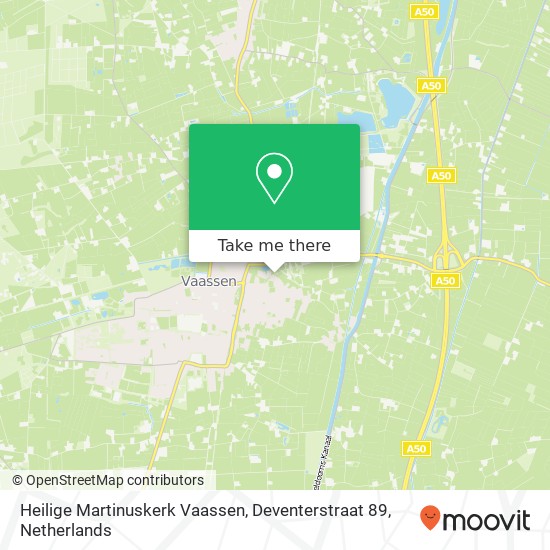 Heilige Martinuskerk Vaassen, Deventerstraat 89 map