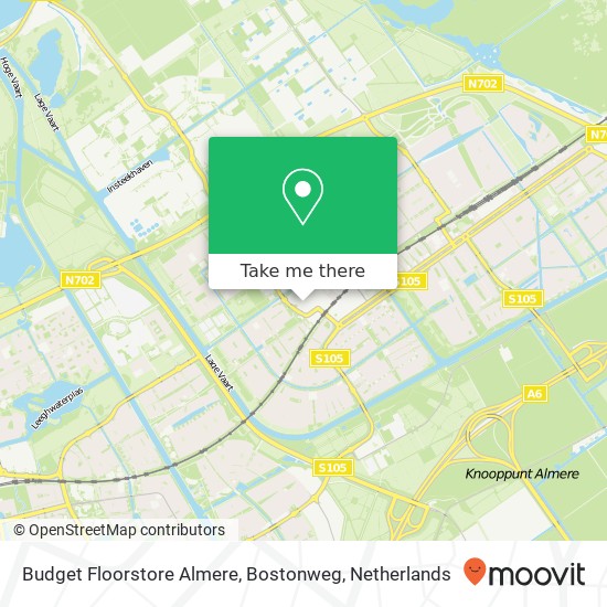 Budget Floorstore Almere, Bostonweg map