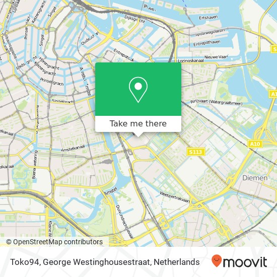 Toko94, George Westinghousestraat map