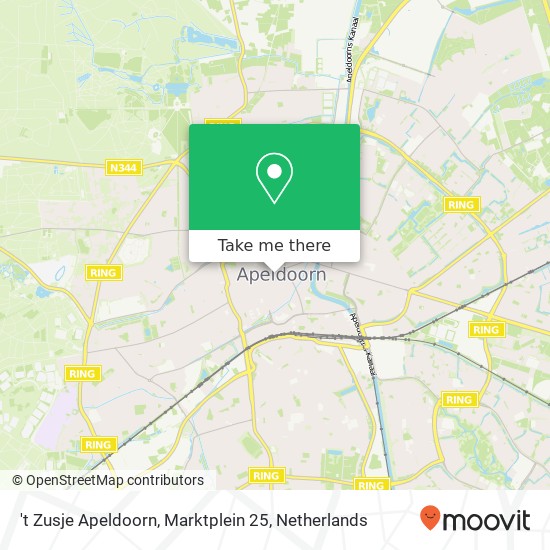 't Zusje Apeldoorn, Marktplein 25 map