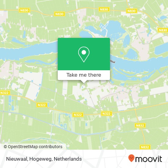 Nieuwaal, Hogeweg Karte