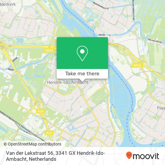 Van der Lekstraat 56, 3341 GX Hendrik-Ido-Ambacht map