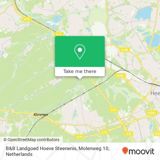 B&B Landgoed Hoeve Steenenis, Molenweg 10 map