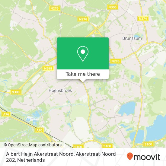 Albert Heijn Akerstraat Noord, Akerstraat-Noord 282 Karte