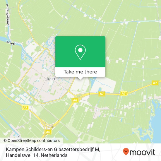 Kampen Schilders-en Glaszettersbedrijf M, Handelswei 14 Karte