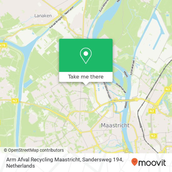 Arm Afval Recycling Maastricht, Sandersweg 194 map