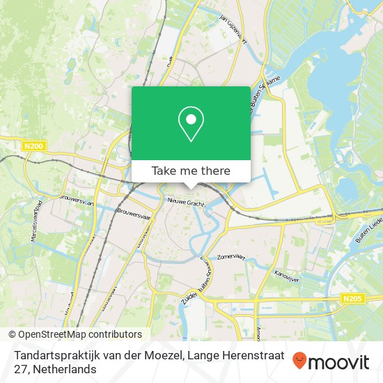 Tandartspraktijk van der Moezel, Lange Herenstraat 27 map