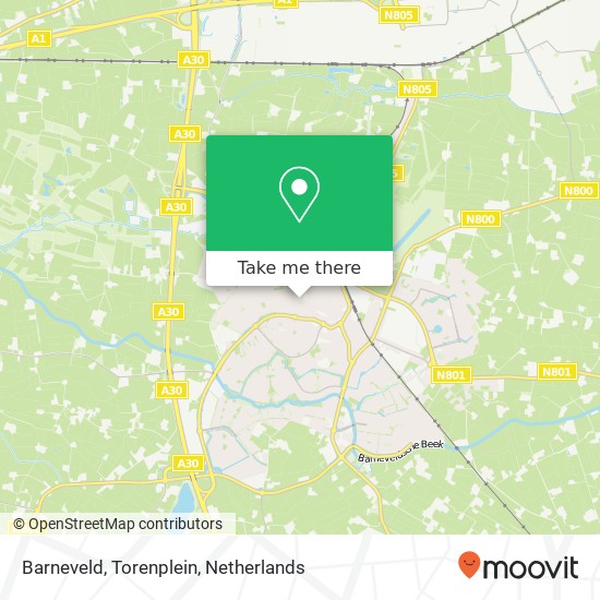 Barneveld, Torenplein Karte