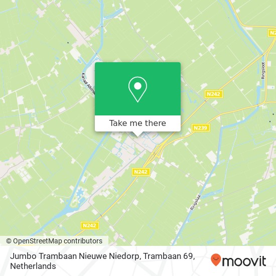 Jumbo Trambaan Nieuwe Niedorp, Trambaan 69 map