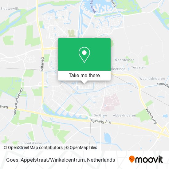 Goes, Appelstraat / Winkelcentrum map