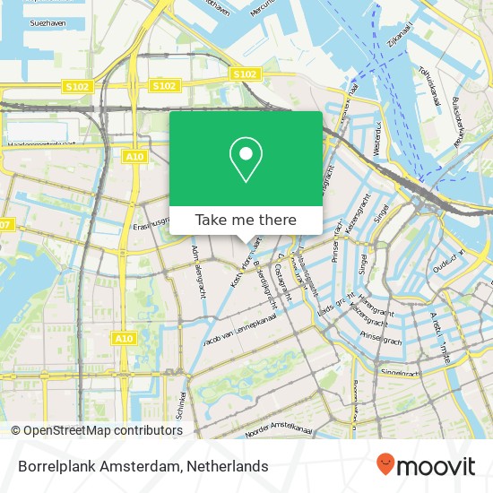 Borrelplank Amsterdam map