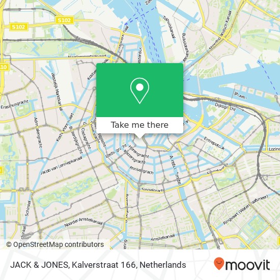 JACK & JONES, Kalverstraat 166 Karte