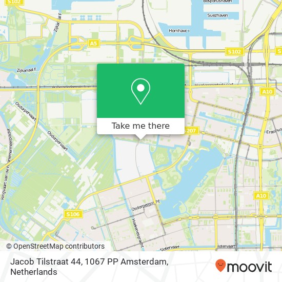 Jacob Tilstraat 44, 1067 PP Amsterdam map