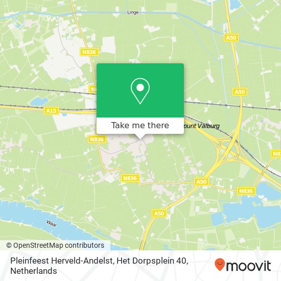 Pleinfeest Herveld-Andelst, Het Dorpsplein 40 Karte