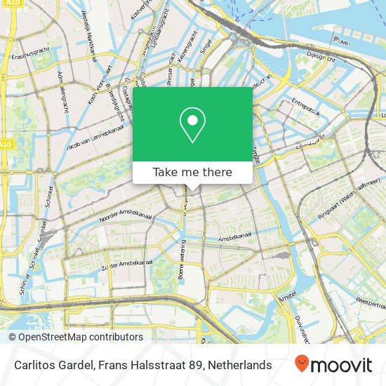 Carlitos Gardel, Frans Halsstraat 89 map