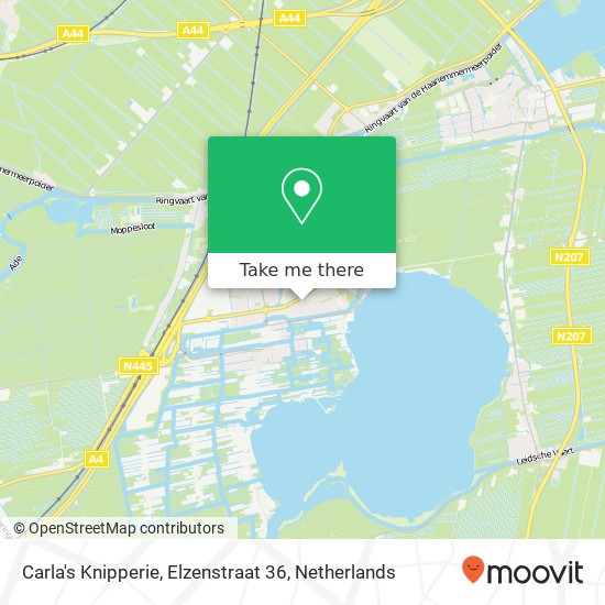 Carla's Knipperie, Elzenstraat 36 map