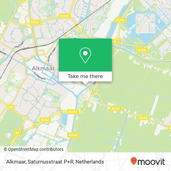 Alkmaar, Saturnusstraat P+R map