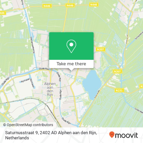 Saturnusstraat 9, 2402 AD Alphen aan den Rijn map