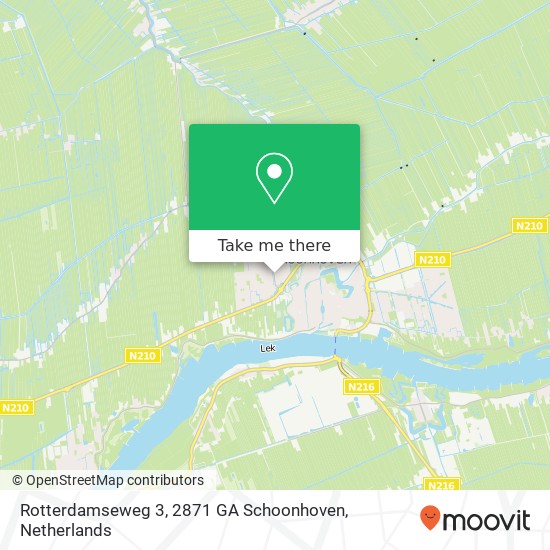 Rotterdamseweg 3, 2871 GA Schoonhoven Karte
