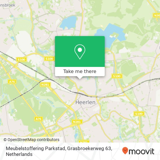 Meubelstoffering Parkstad, Grasbroekerweg 63 map