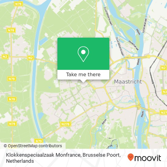 Klokkenspeciaalzaak Monfrance, Brusselse Poort map