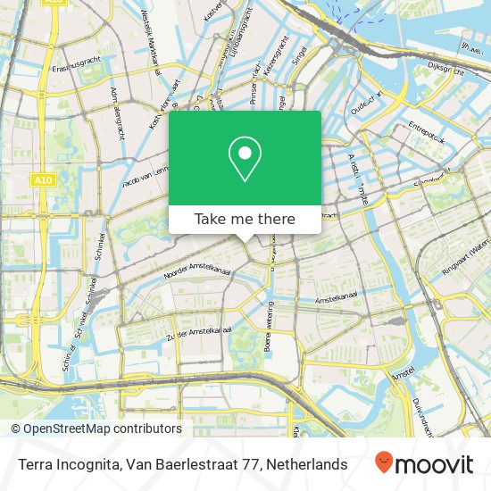 Terra Incognita, Van Baerlestraat 77 map