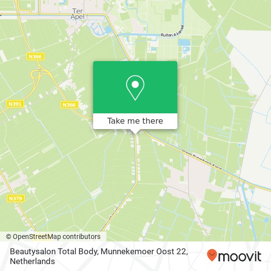 Beautysalon Total Body, Munnekemoer Oost 22 map