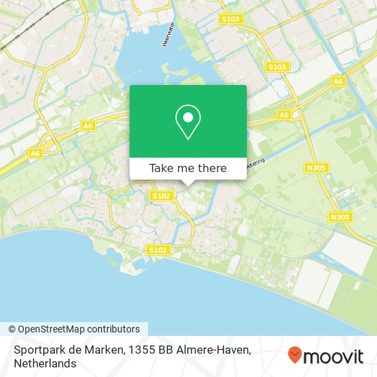 Sportpark de Marken, 1355 BB Almere-Haven Karte