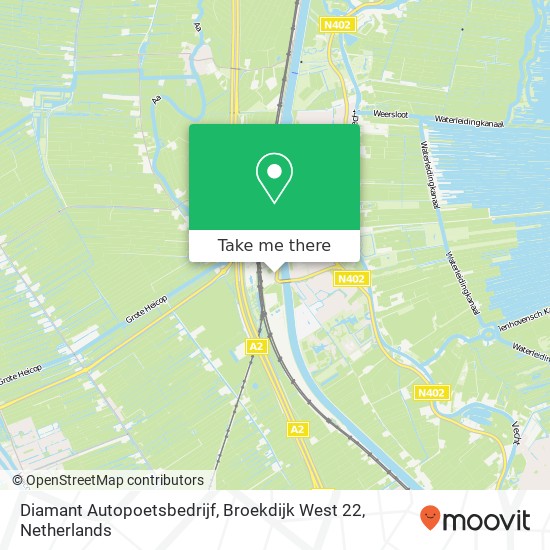 Diamant Autopoetsbedrijf, Broekdijk West 22 Karte