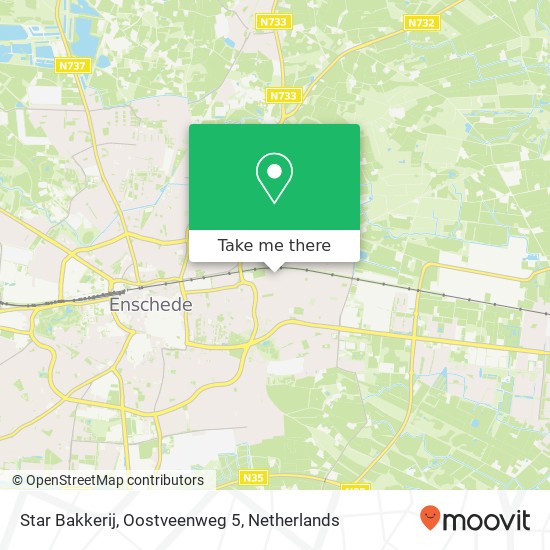 Star Bakkerij, Oostveenweg 5 map