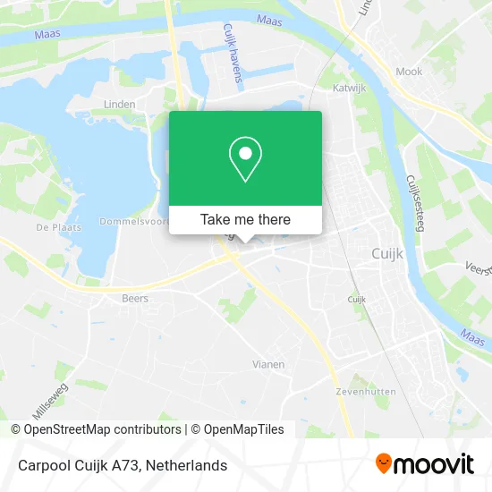 Carpool Cuijk A73 map
