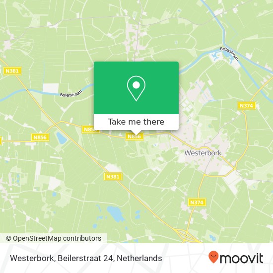 Westerbork, Beilerstraat 24 map