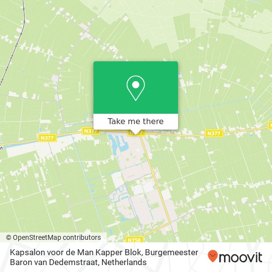Kapsalon voor de Man Kapper Blok, Burgemeester Baron van Dedemstraat map