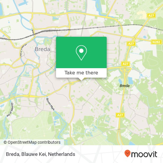 Breda, Blauwe Kei map