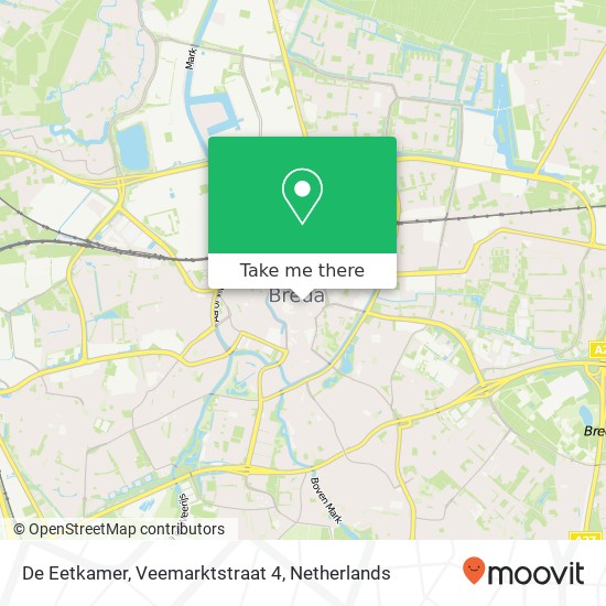 De Eetkamer, Veemarktstraat 4 map