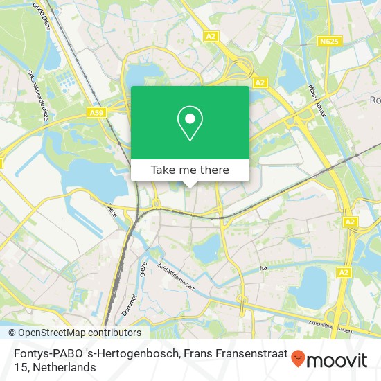 Fontys-PABO 's-Hertogenbosch, Frans Fransenstraat 15 map