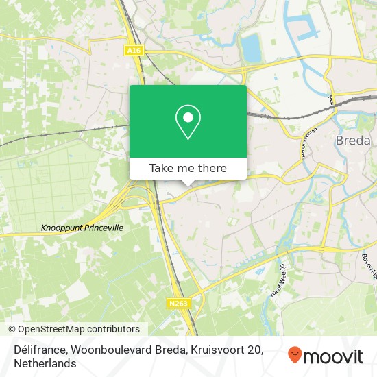 Délifrance, Woonboulevard Breda, Kruisvoort 20 map