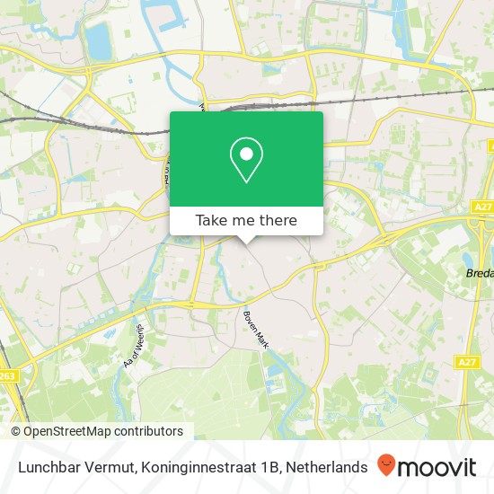 Lunchbar Vermut, Koninginnestraat 1B map