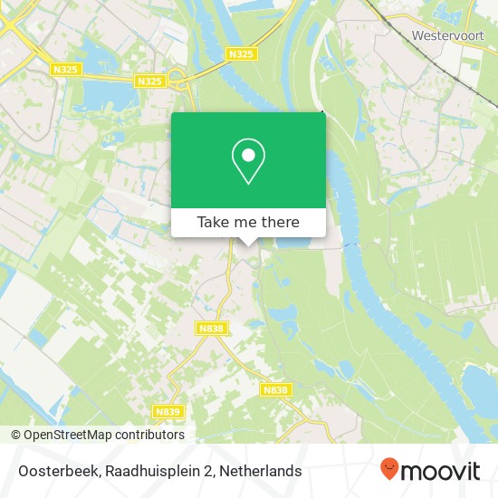 Oosterbeek, Raadhuisplein 2 map