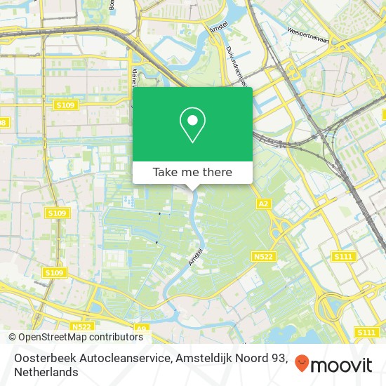 Oosterbeek Autocleanservice, Amsteldijk Noord 93 map