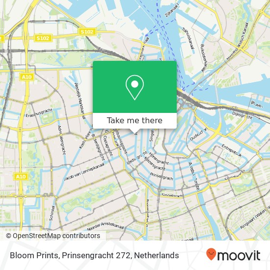 Bloom Prints, Prinsengracht 272 Karte