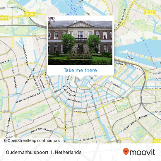 Oudemanhuispoort 1, 1012 CN Amsterdam Karte