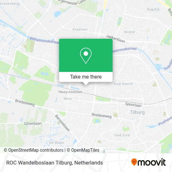 ROC Wandelboslaan Tilburg map
