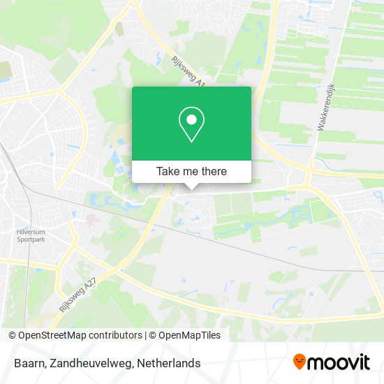 Baarn, Zandheuvelweg Karte