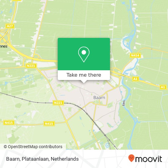 Baarn, Plataanlaan map